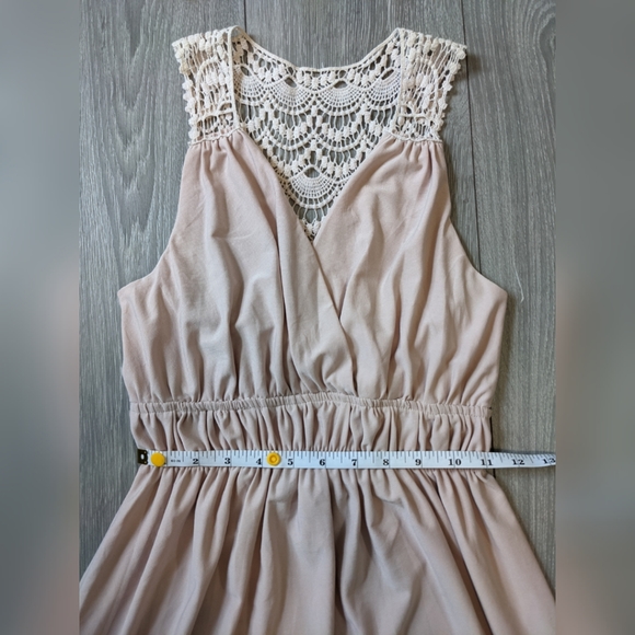 Pale Pink Crochet Back Dress - Picture 4 of 7